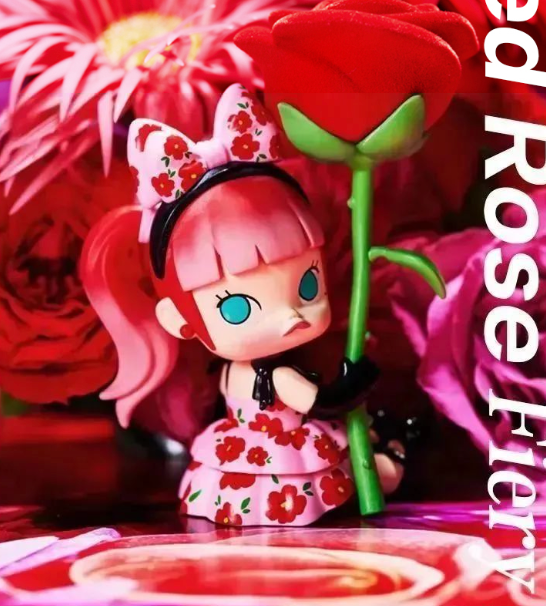 RED ROSE FIERY HEART